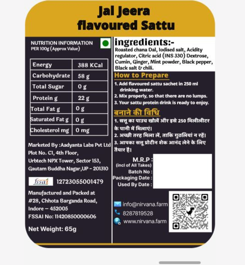 Jal Jeera Flavoured Sattu